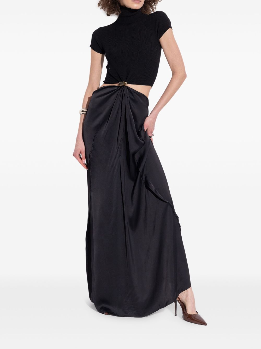 Sportmax cut-out maxi dress - Zwart