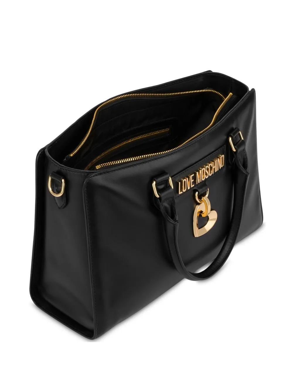 Love Moschino Schoudertas met logo Zwart