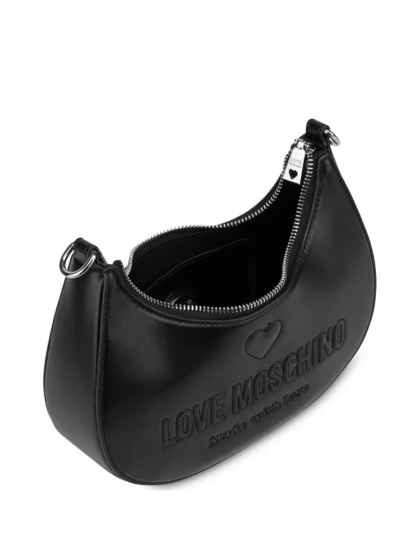 Love Moschino logo-embossed Shoulder Bag | Black | FARFETCH