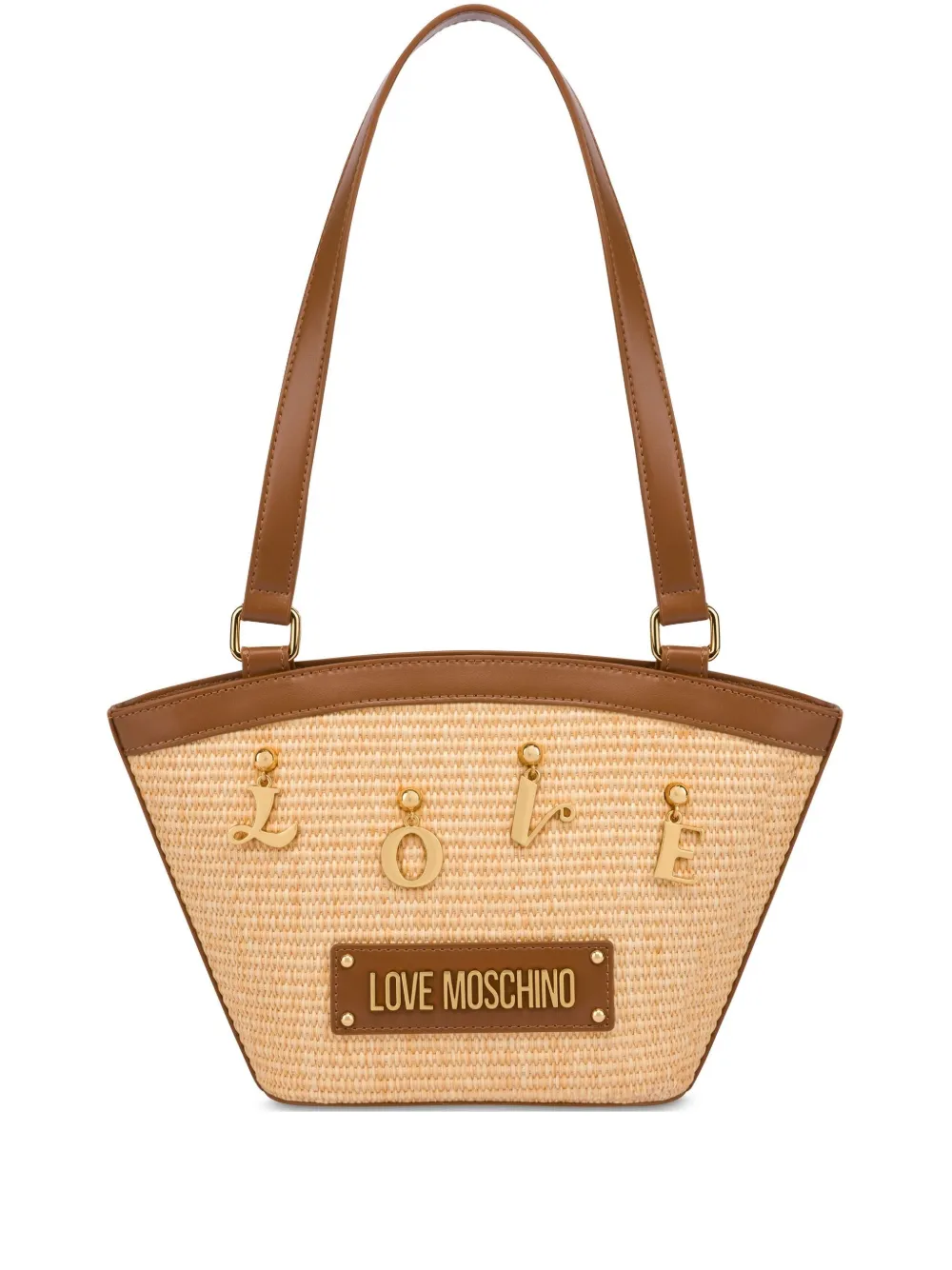 Love Moschino ロゴ ショルダーバッグ - ニュートラル Love Moschino ロゴ ショルダーバッグ - ニュートラル