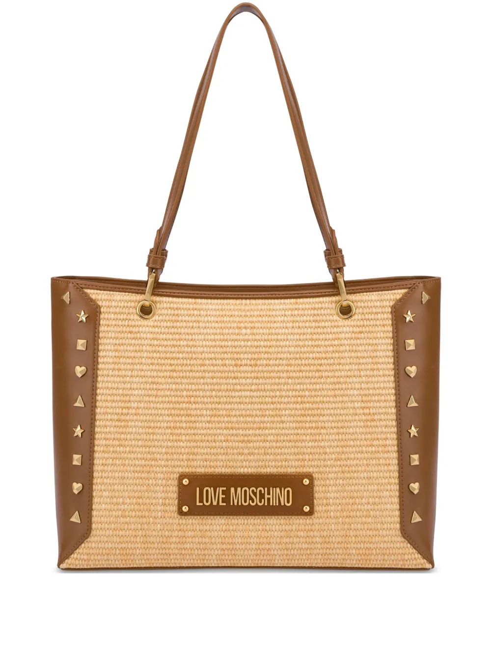 Love Moschino ロゴ ショルダーバッグ - ニュートラル Love Moschino ロゴ ショルダーバッグ - ニュートラル