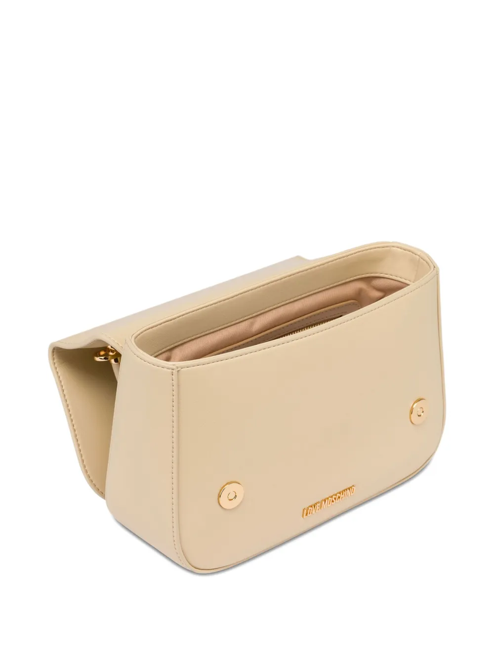 Love Moschino Schoudertas met logoplakkaat Beige