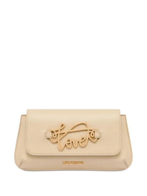 Love Moschino logo-lettering clutch bag 