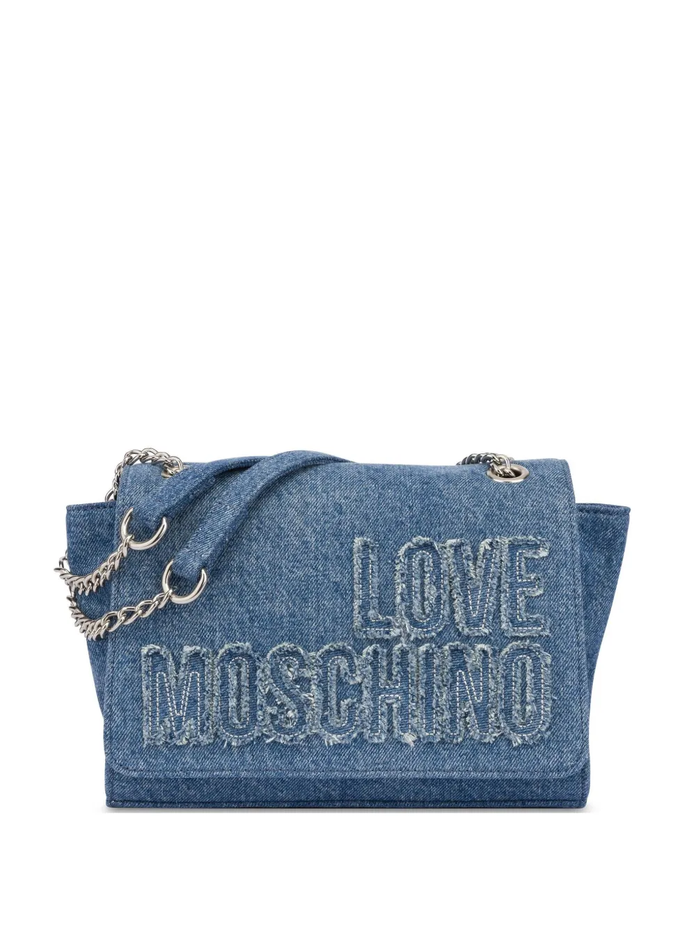 embroidered-logo shoulder bag