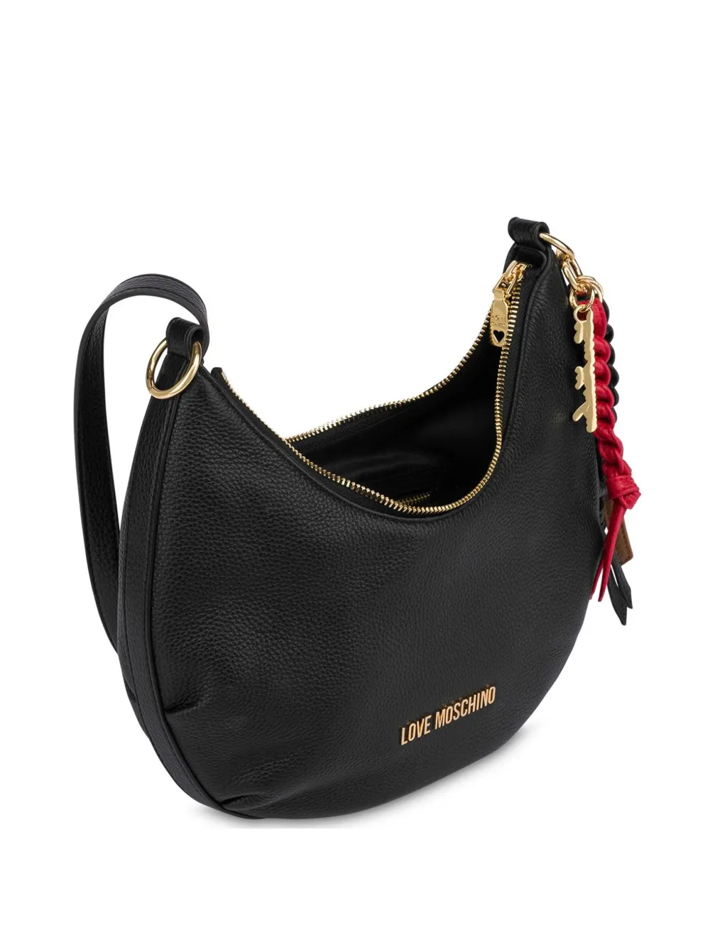Love Moschino Schoudertas met logo Zwart