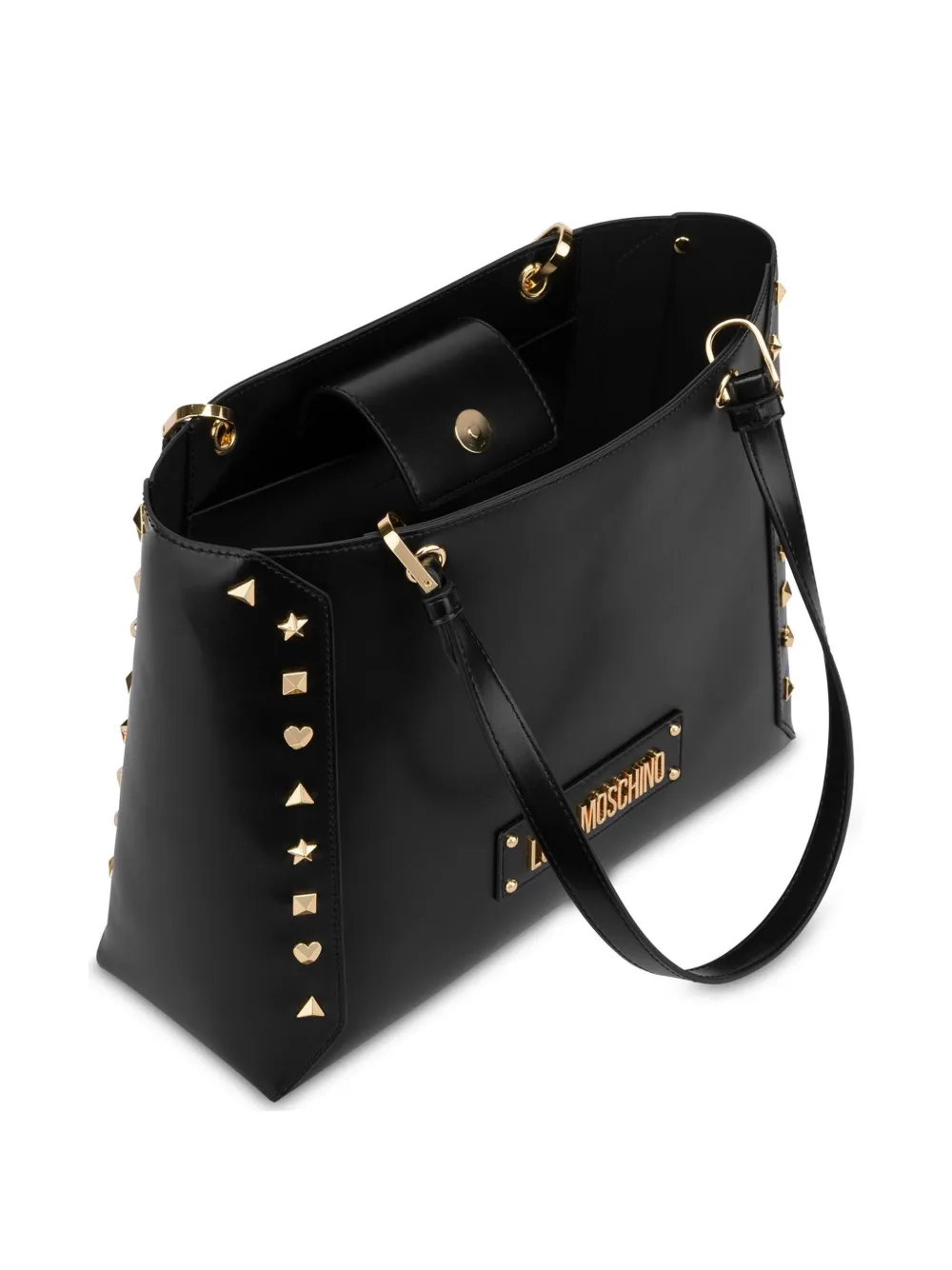 Love Moschino Schoudertas met logo Zwart