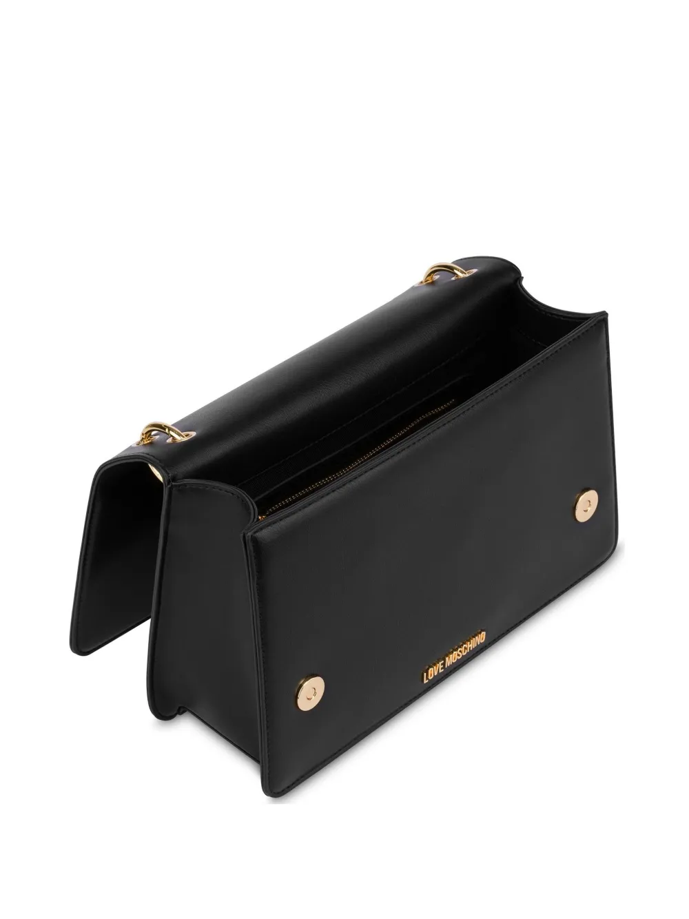 Love Moschino Schoudertas met logoplakkaat Zwart