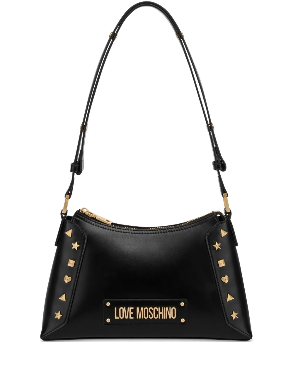 Love Moschino Schoudertas met logo Zwart