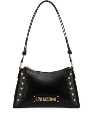 【Love Moschino】ブラック フェイクレザー クロスボディバッグ LOVE MOSCHINO フェイクレザー クロスボディバッグ | THE OUTNET