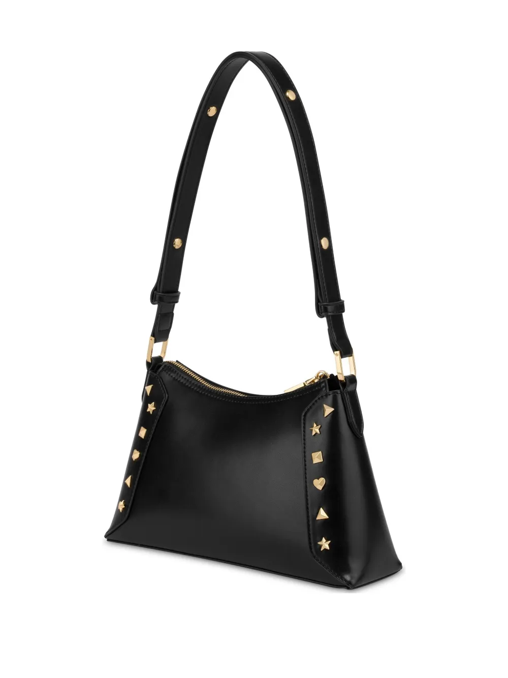 Love Moschino Schoudertas met logo - Zwart