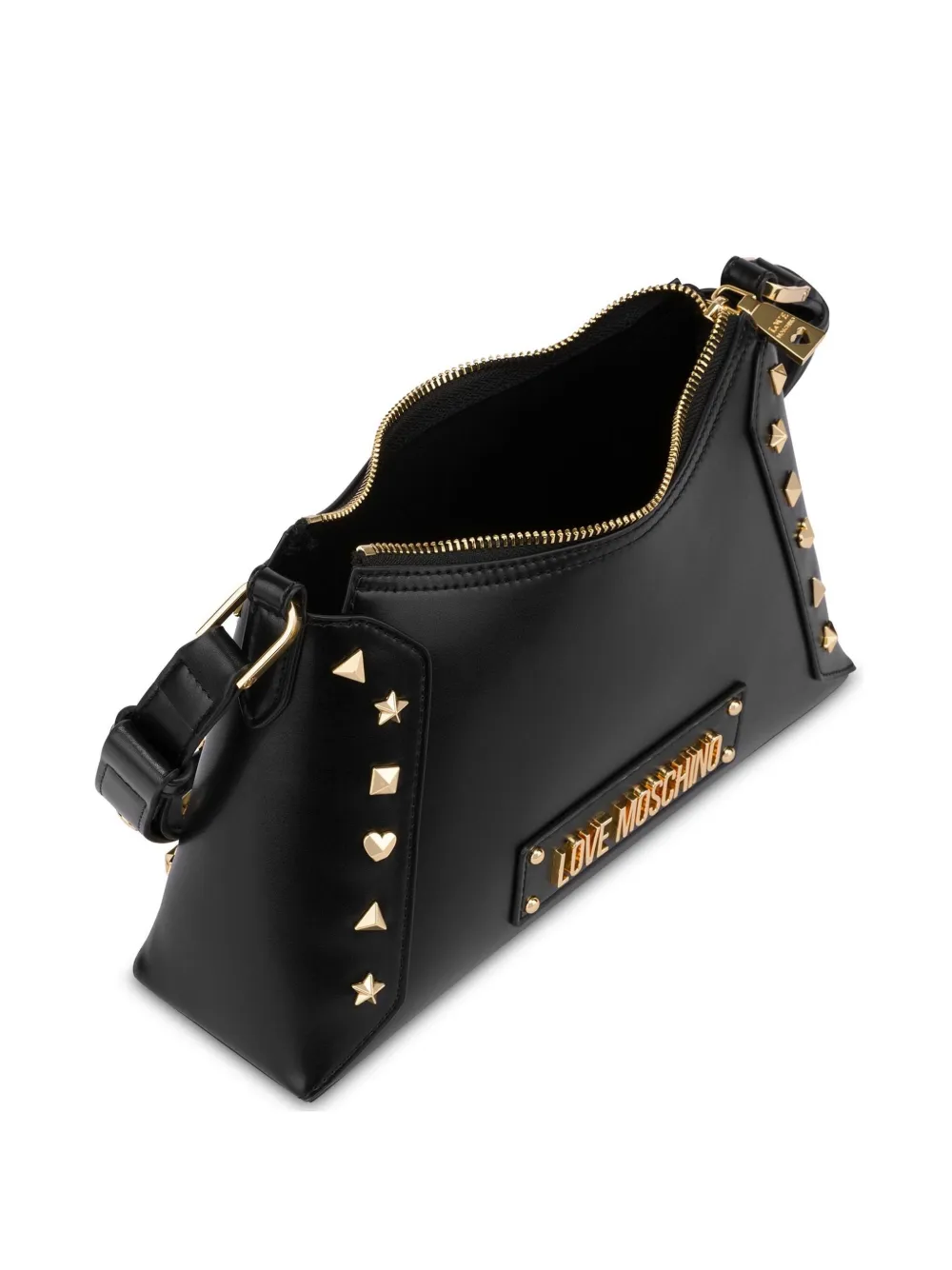 Love Moschino Schoudertas met logo Zwart