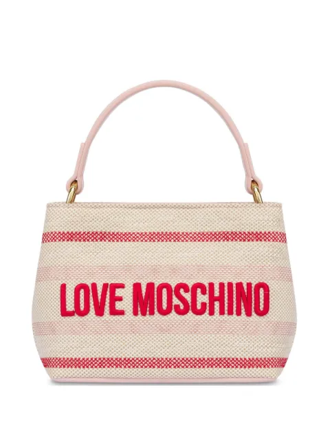 Love Moschino شنطة عملية مطرزة بشعار الماركة