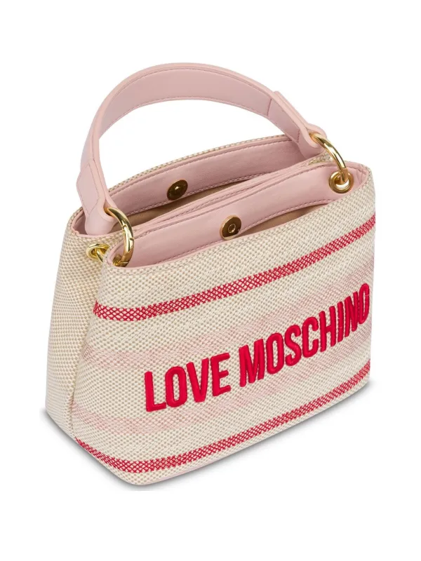 Love Moschino logo-embroidered Tote Bag | Pink | FARFETCH