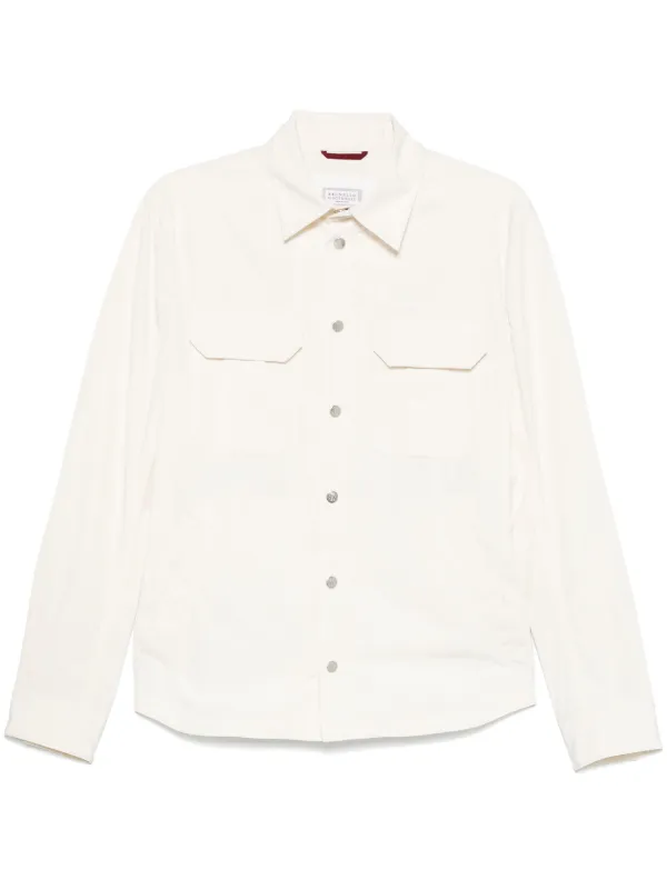 Brunello Cucinelli Logo-buttons Jacket in Neutrals