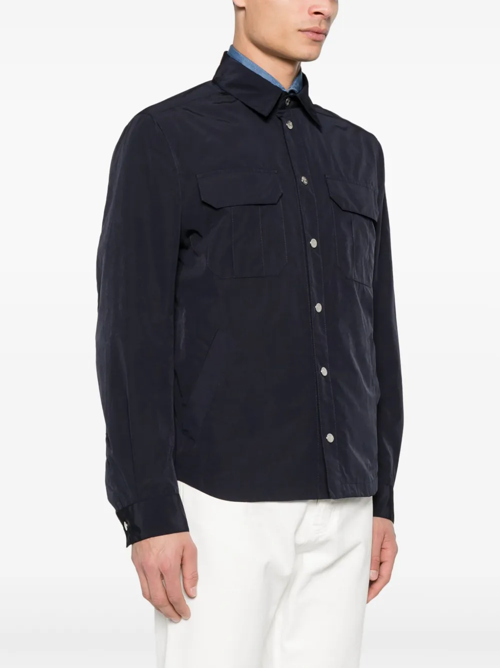 Brunello Cucinelli Jack met logo-knopen Blauw