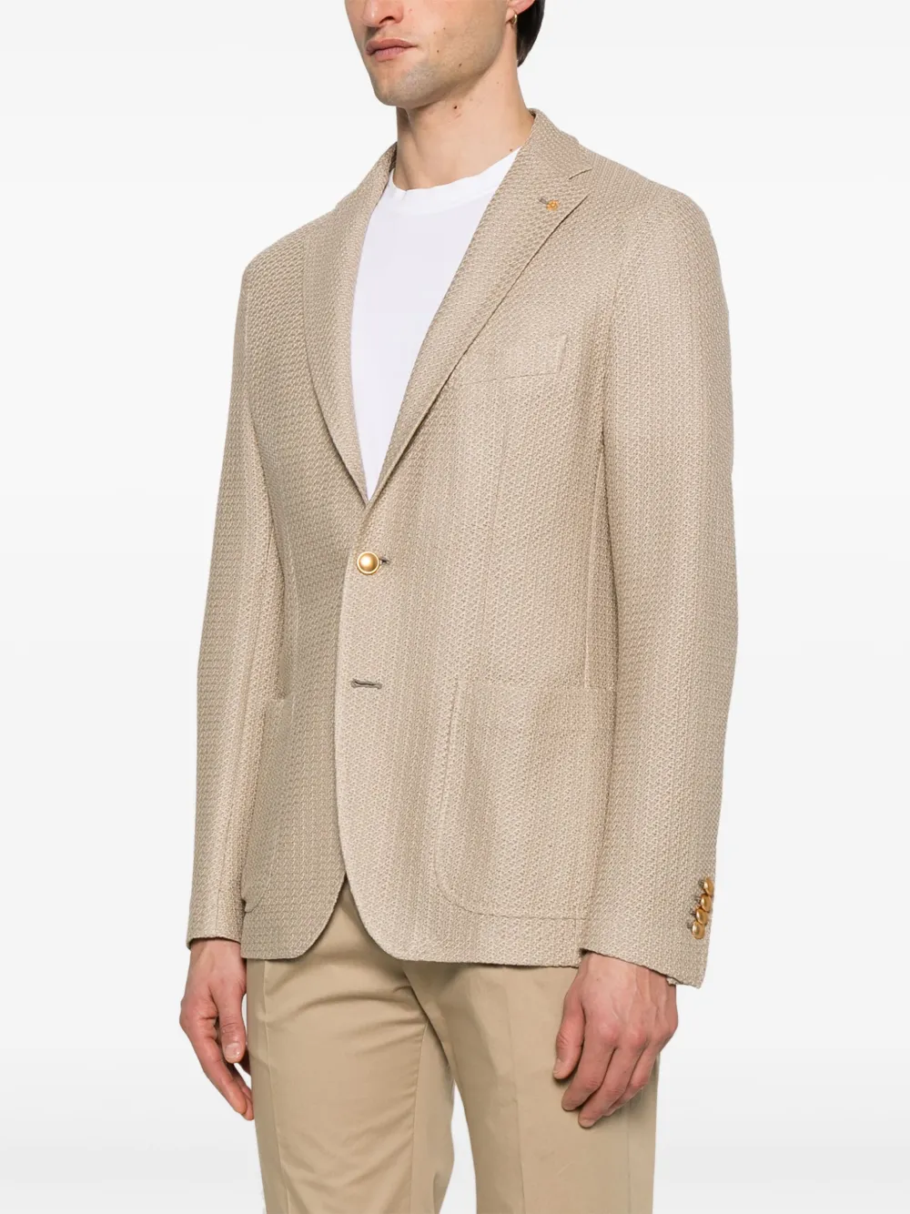 Tagliatore Gebreide blazer Beige