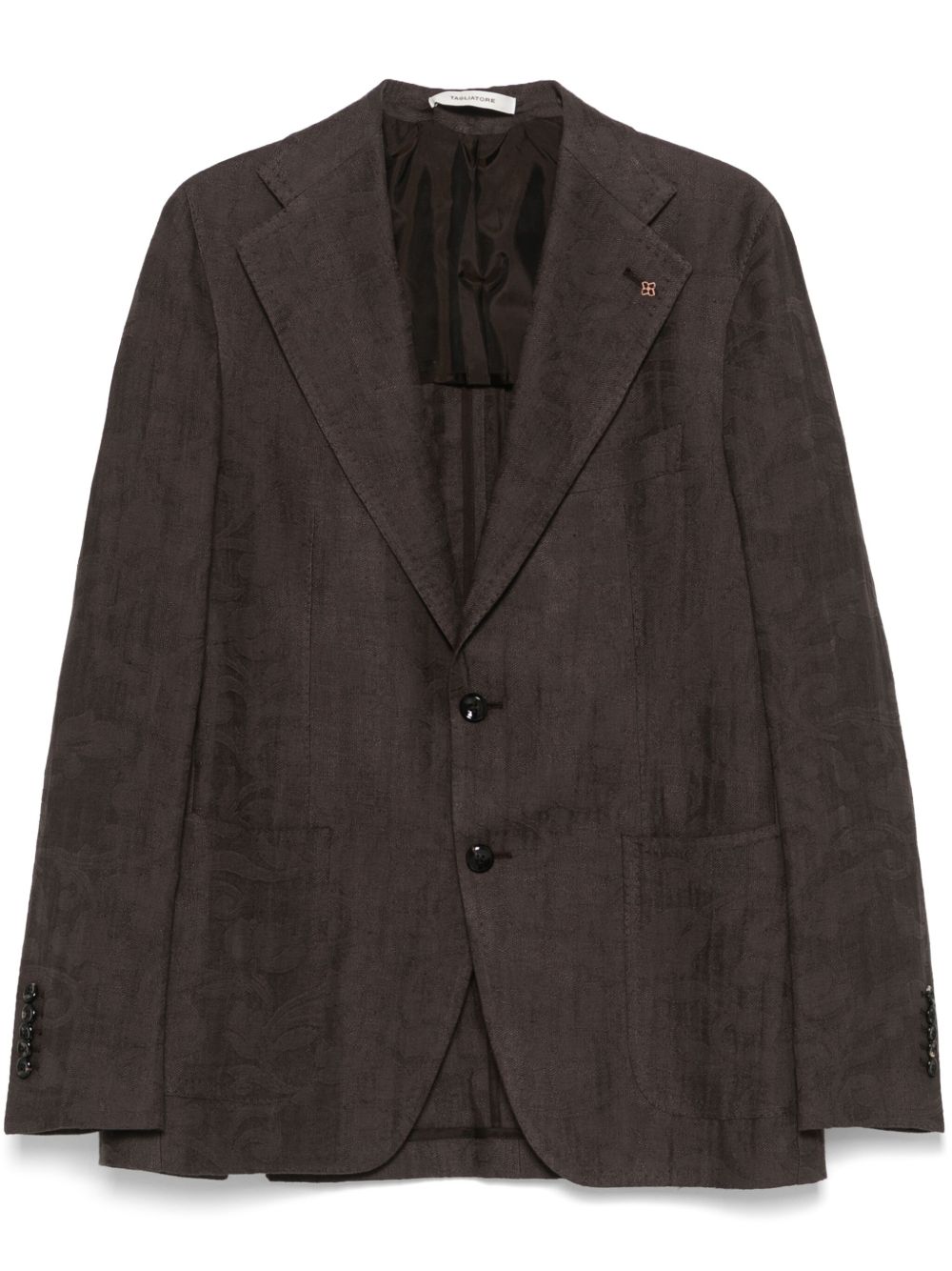 TAGLIATORE MONOGRAM-JACQUARD BLAZER