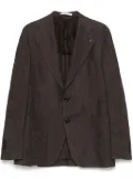 Tagliatore monogram-jacquard blazer - Brown