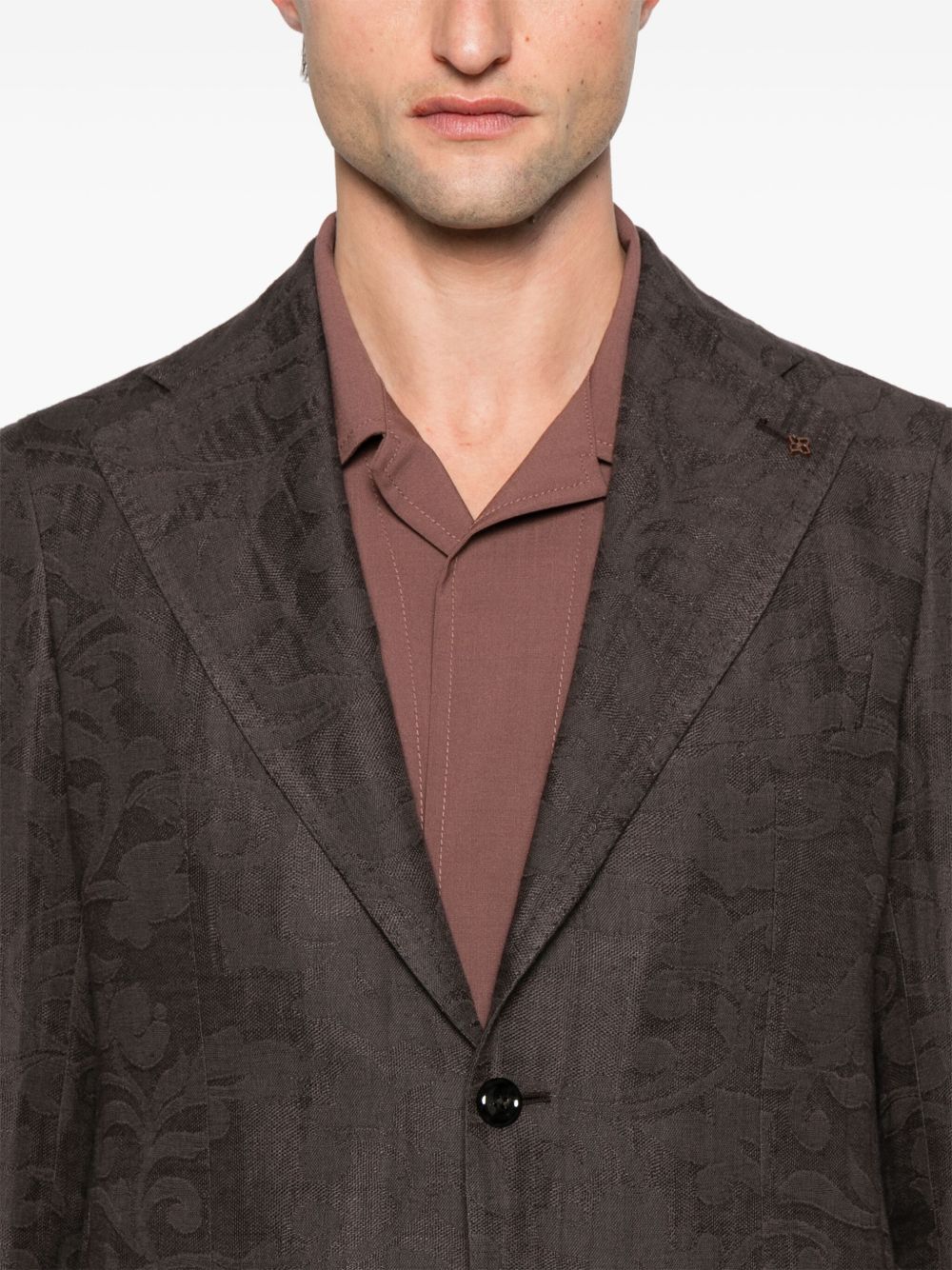 TAGLIATORE MONOGRAM-JACQUARD BLAZER