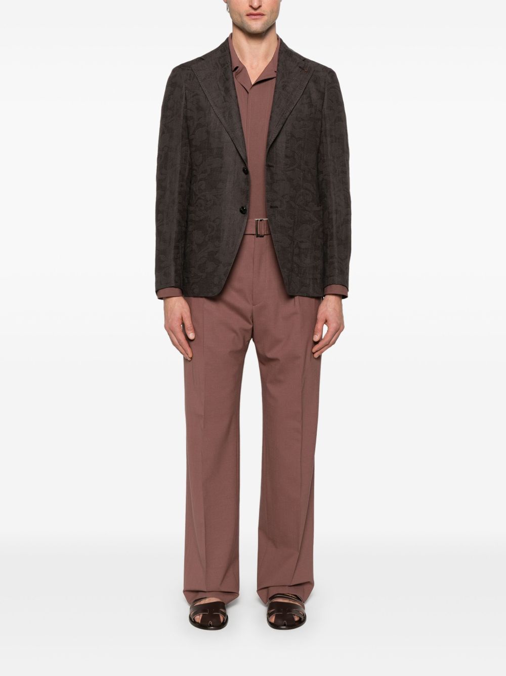 TAGLIATORE MONOGRAM-JACQUARD BLAZER