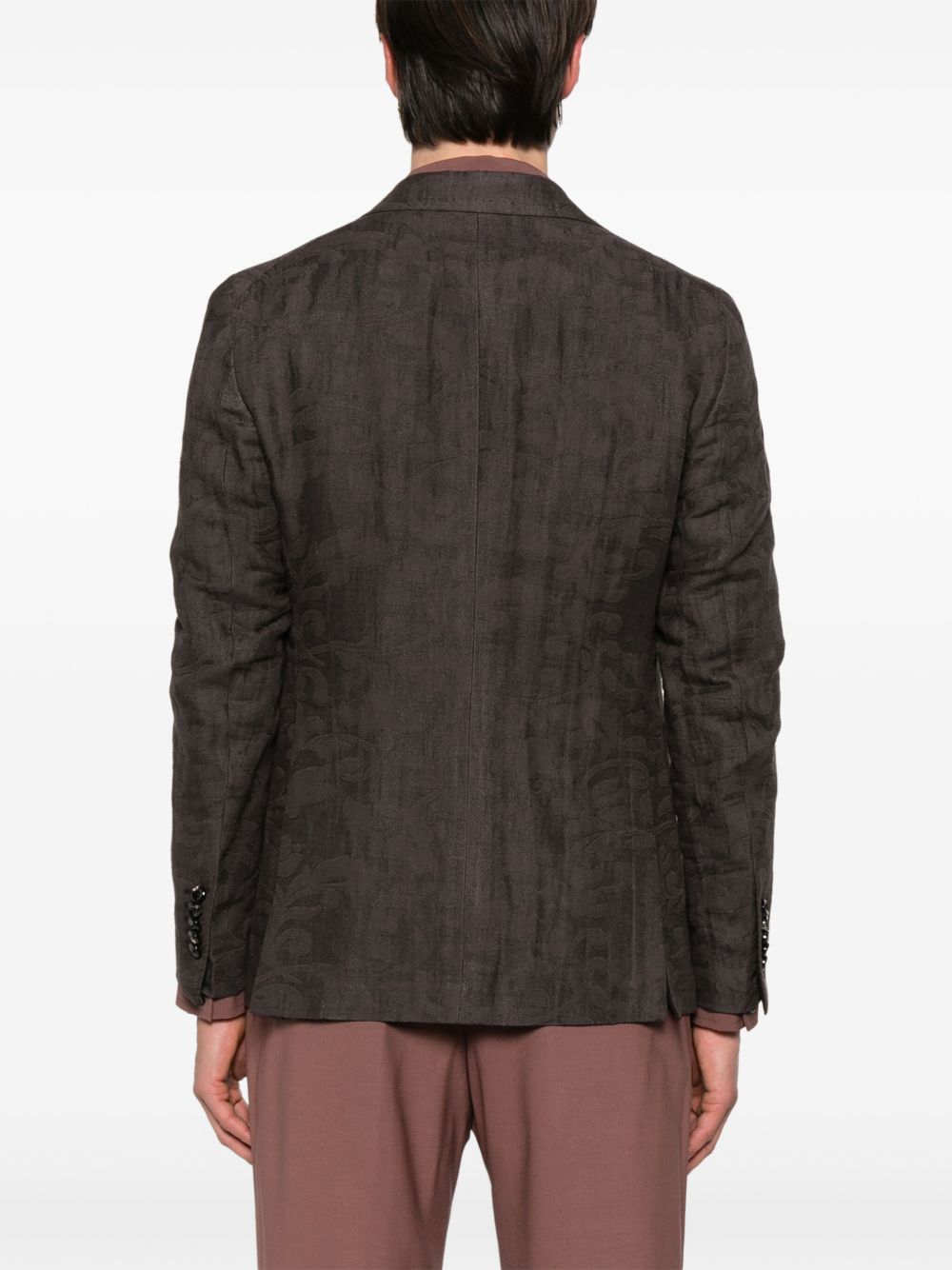 TAGLIATORE MONOGRAM-JACQUARD BLAZER