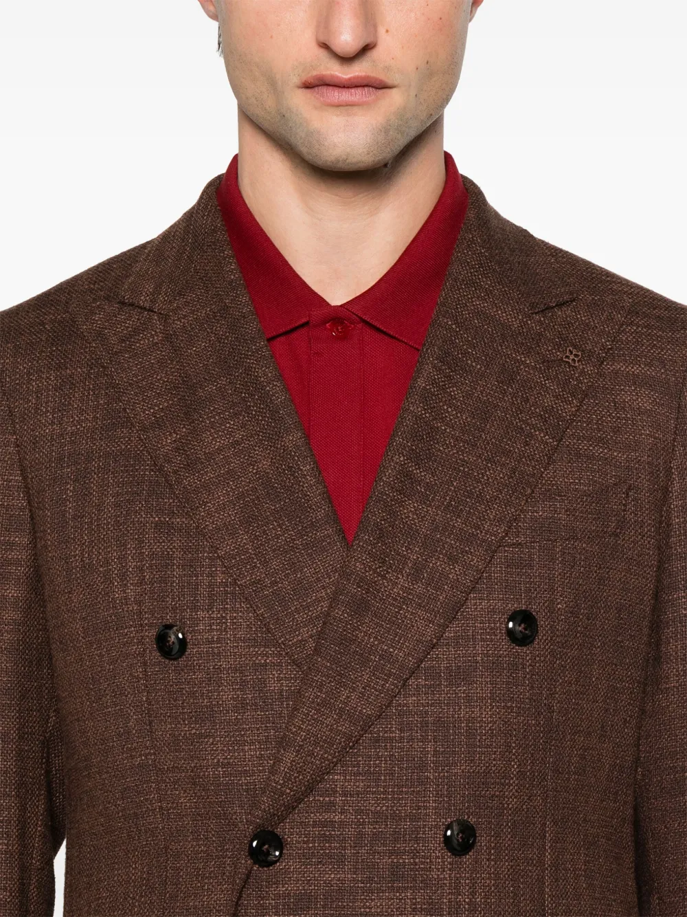 Tagliatore Gebreide blazer Bruin