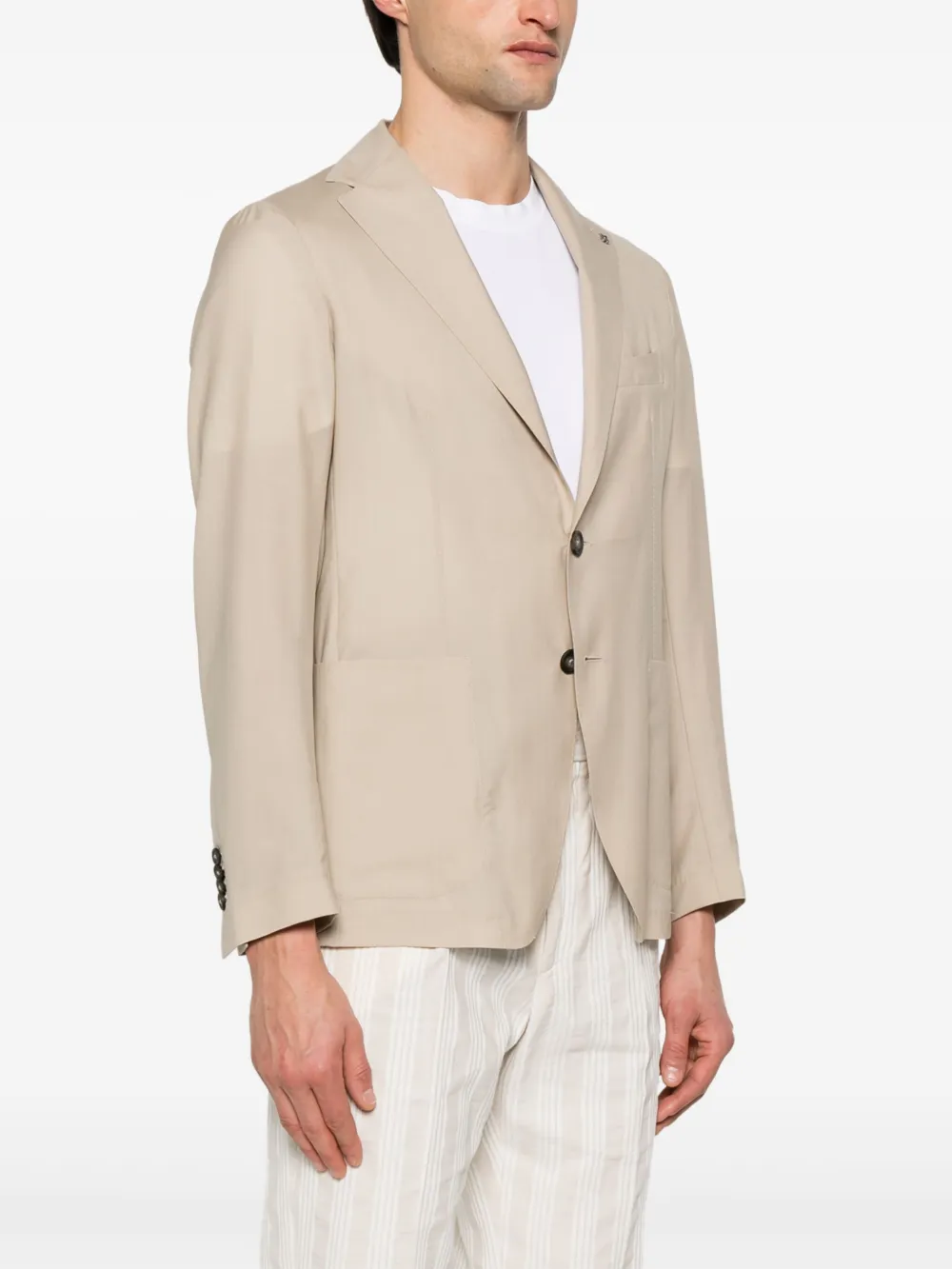 Tagliatore Blazer met enkele rij knopen Beige