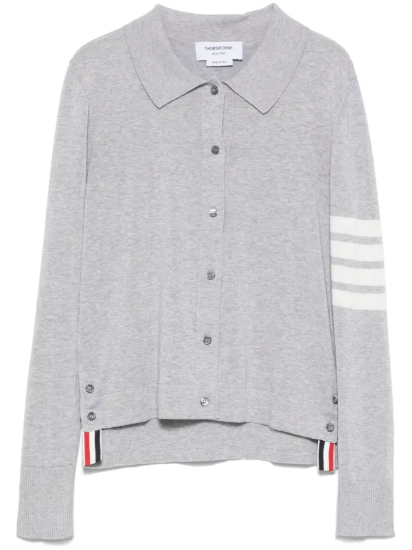 Thom Browne 4BAR ストライプ ポロシャツ | グレー | FARFETCH JP