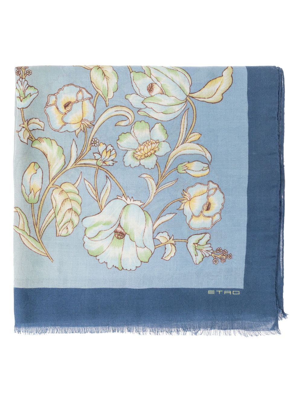 ETRO floral-print scarf - Blue