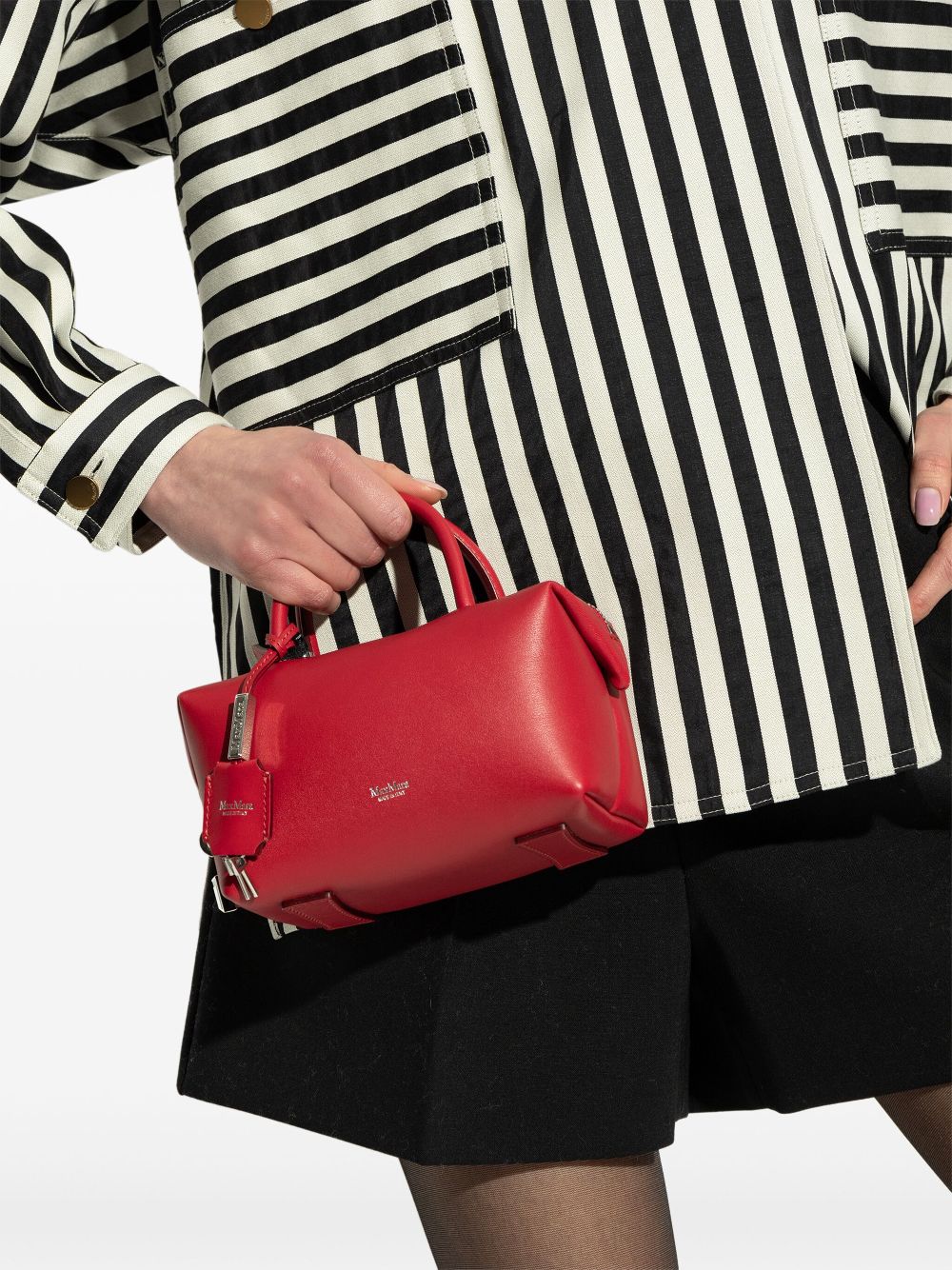 Max Mara Leren handtas - Rood