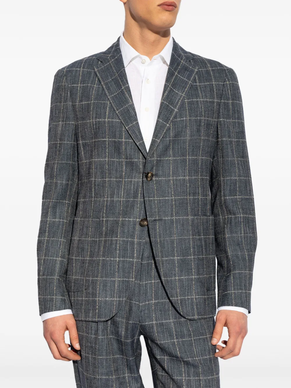 ETRO Geruite blazer Blauw