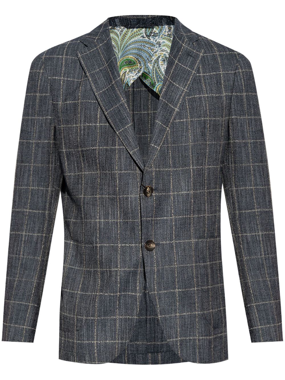 ETRO Geruite blazer Blauw