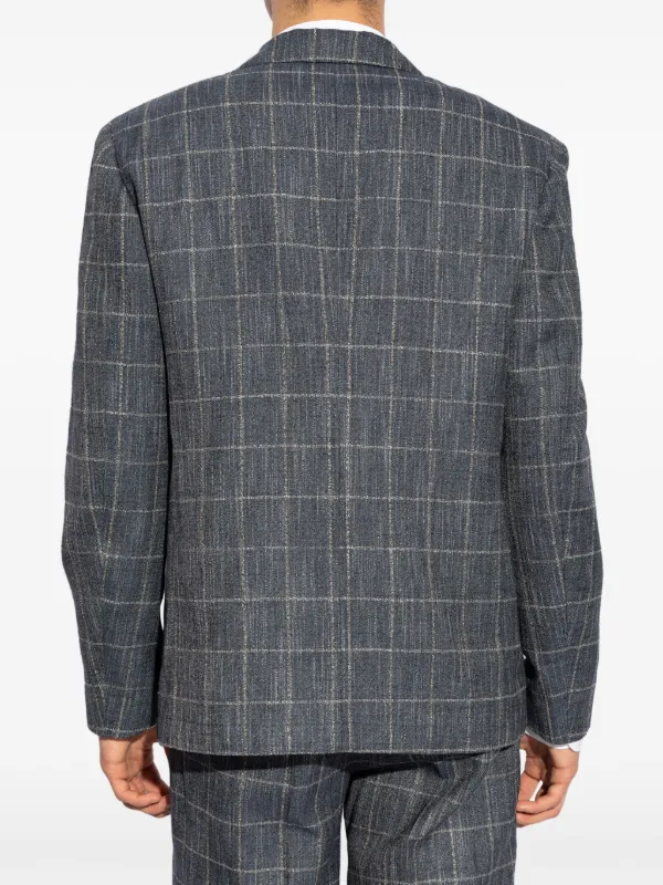 【★完売必至★】ETRO ☆ リネンチェック ジャケット ETRO チェック ジャケット | ブルー | FARFETCH JP