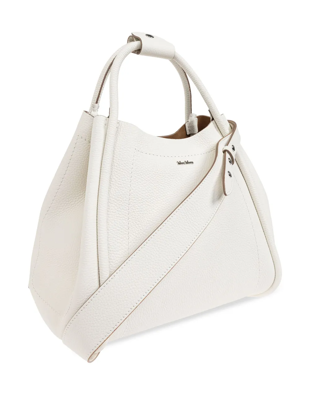 Max Mara Marine shopper met imitatiebont Wit