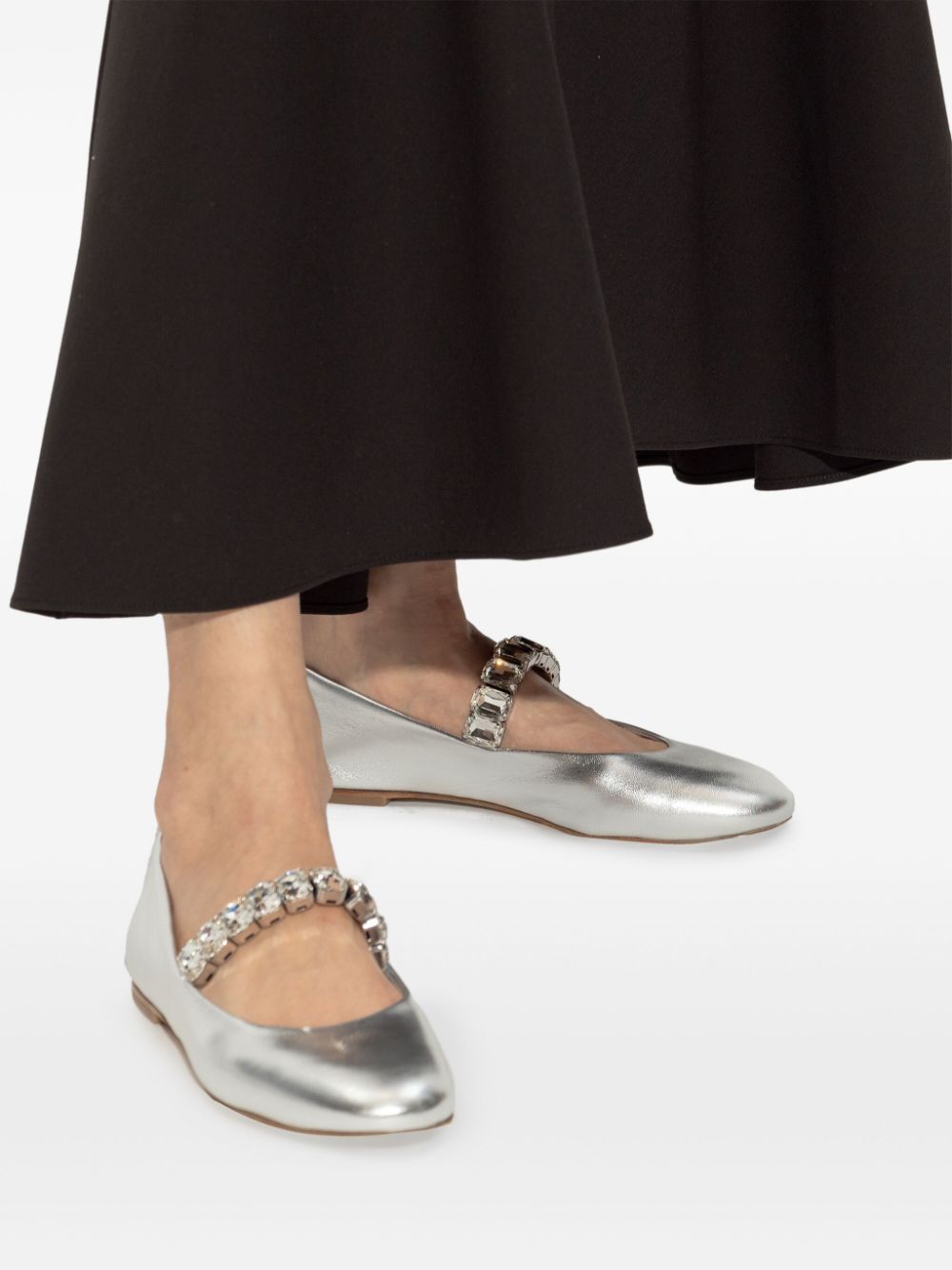 Casadei Poppy ballet flats Silver