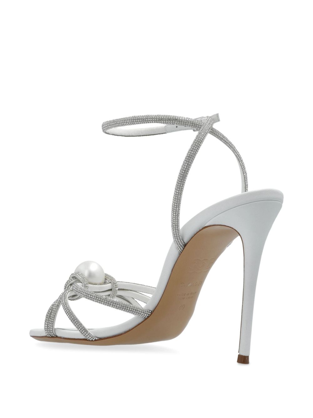 Casadei 100mm Blade C+C sandals White