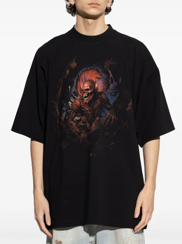 VETEMENTS グラフィック Tシャツ | ブラック | FARFETCH JP