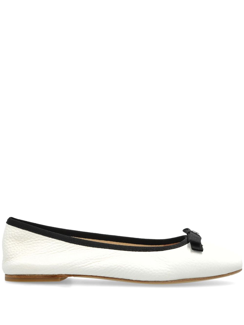 Casadei leather ballet flats Neutrals