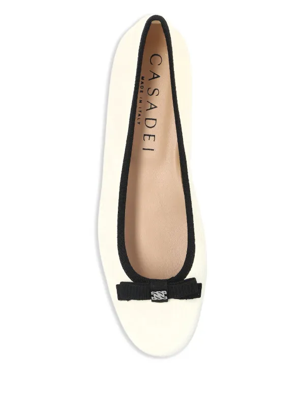 フラットシューズ CASADEI FLATS NATURALE Casadei レザーフラットシューズ | ニュートラル | FARFETCH JP