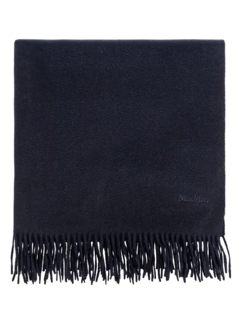 Max Mara logo-embroidered cashmere scarf