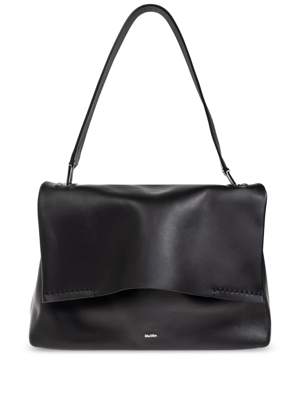 Max Mara Archetipo leren schoudertas Zwart
