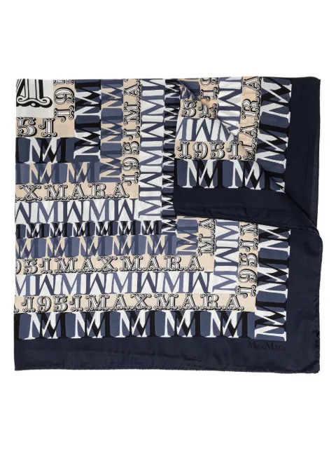 Max Mara logo-print scarf