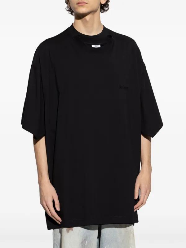 VETEMENTS double-layer T-shirt | Black | FARFETCH