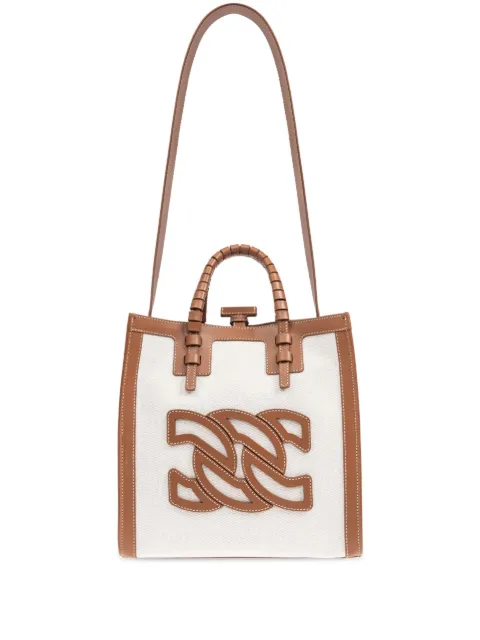 Casadei logo-patch tote bag