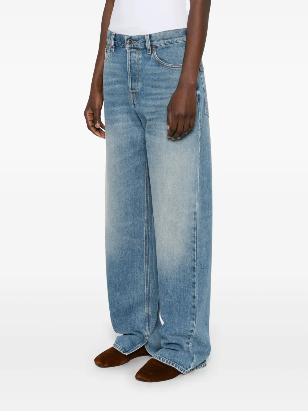 Gucci Jeans met logo-label Blauw