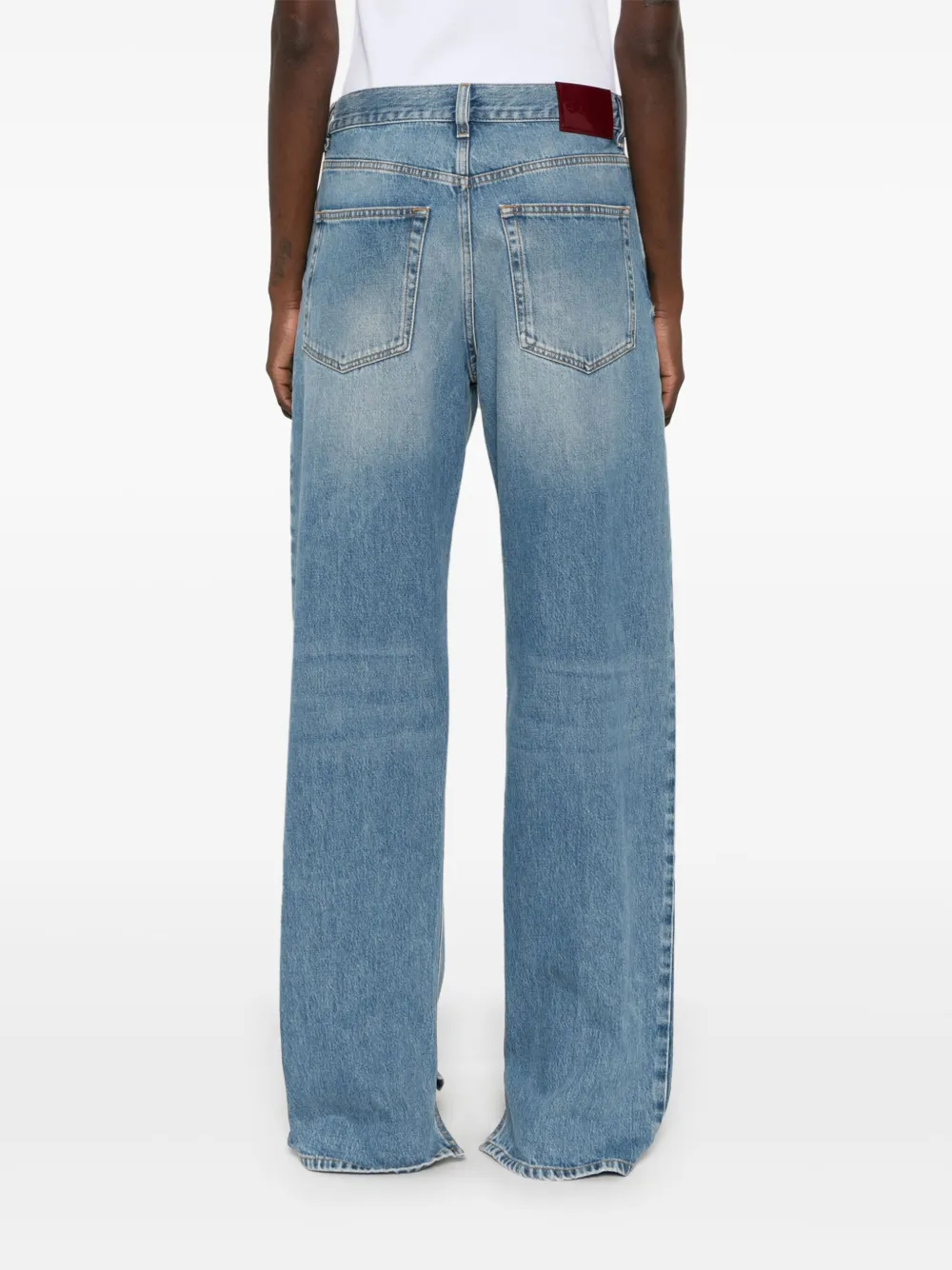 Gucci Jeans met logo-label Blauw