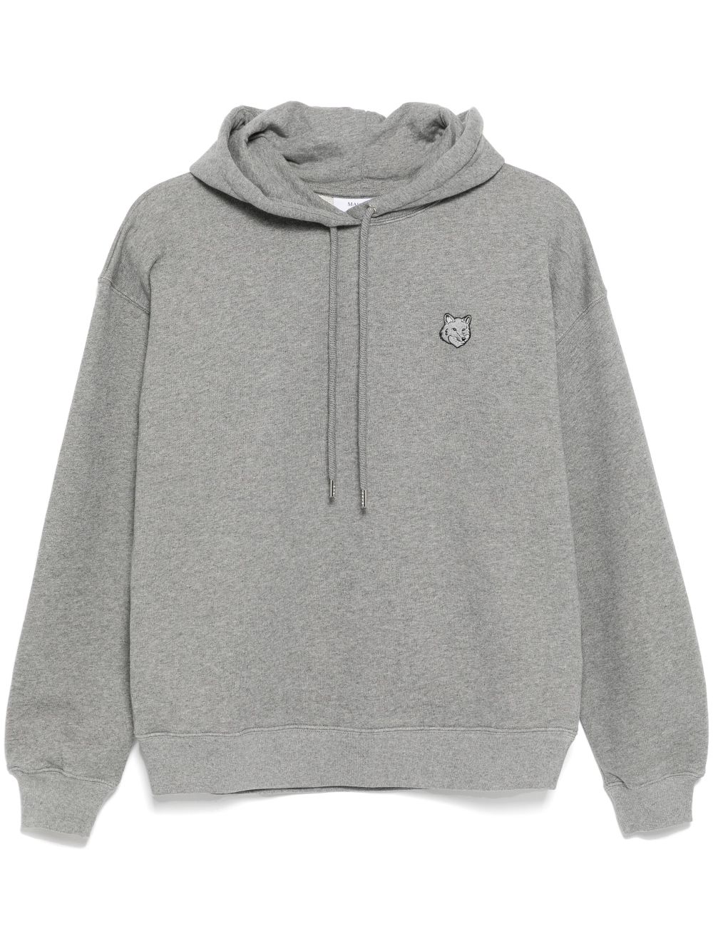 Maison Kitsuné bold-fox-head-patched hoodie - Grey