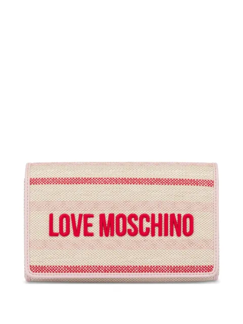 Love Moschino bolsa crossbody con logo bordado