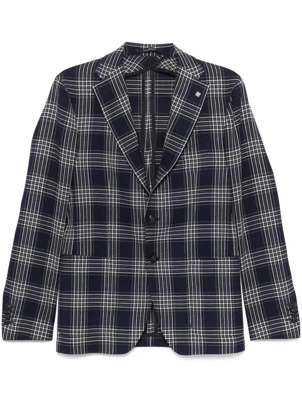 Tagliatore Geruite blazer Blauw