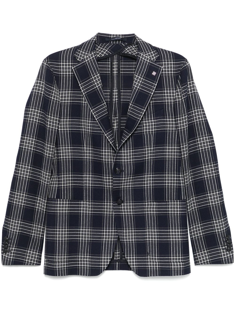 TAGLIATORE PLAID-PATTERN BLAZER